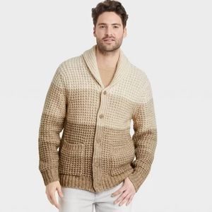 New! Goodfellow Striped Collared Button-Up Cardigan Small
